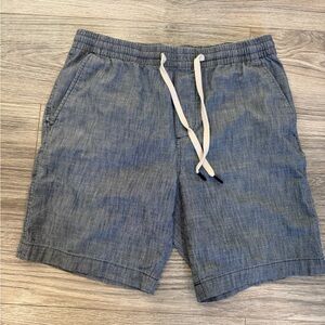 Banana Republic Men's Chambray Drawstring Shorts - Light Blue